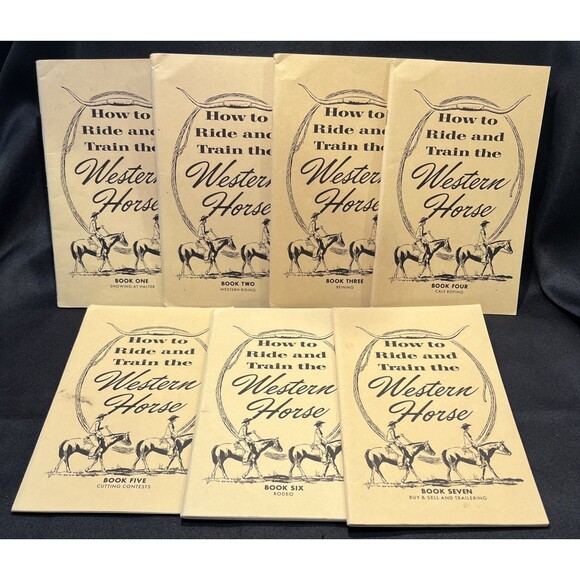 VTG 1967 Set of All 7 How To Ride And Train The Western Horse Beery School Books - Picture 1 of 10